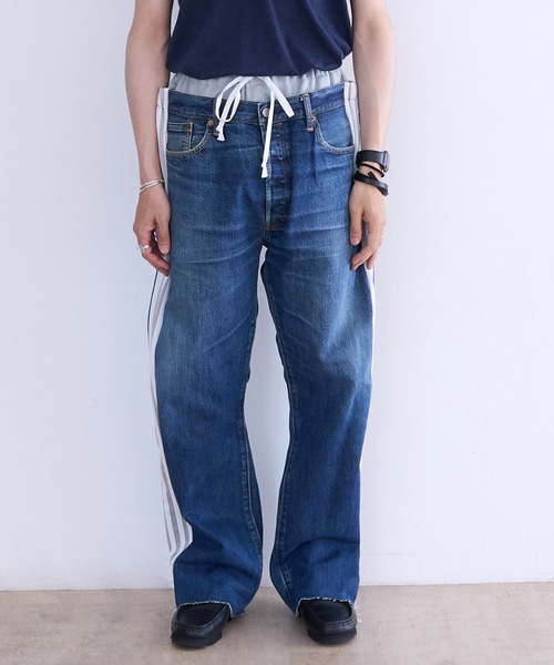 DISCOVERED(ディスカバード)の「DISCOVERED "newsed" Docking Layered Track Denim Pants(デニムパンツ・メンズ・その他2/その他1・FREE)」の9枚目の写真