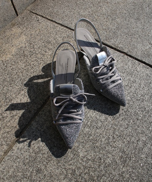 Scrap Book（スクラップブック）の「【MAISON MAVERICK PRESENTS】Knit Lace-Up Sneaker Wedges（パンプス・レディース・ベージュ/ブラック/シルバー・L/M）」の10枚目の写真
