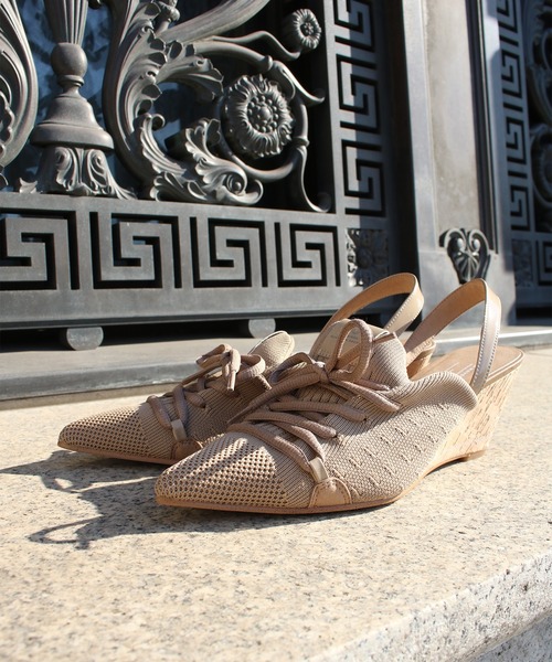 Scrap Book（スクラップブック）の「【MAISON MAVERICK PRESENTS】Knit Lace-Up Sneaker Wedges（パンプス・レディース・ベージュ/ブラック/シルバー・L/M）」の12枚目の写真
