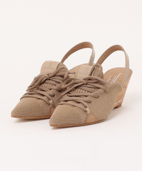 Scrap Book（スクラップブック）の「【MAISON MAVERICK PRESENTS】Knit Lace-Up Sneaker Wedges（パンプス・レディース・ベージュ/ブラック/シルバー・L/M）」の15枚目の写真