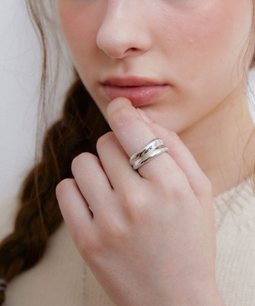 HALDEN（ハルデン）の「wave fold ring (R014_silver)（リング・レディース・その他・FREE）」の2枚目の写真