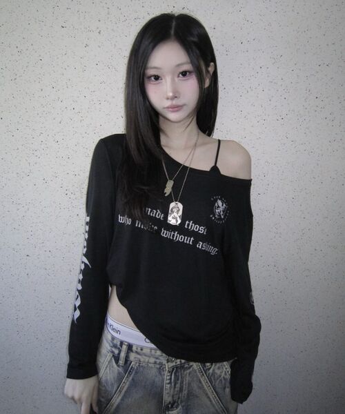 ROCKCAKE(ロックケーキ)の「Slogan Mesh Top - Black(Tシャツ/カットソー・レディース・その他・SMALL)」の6枚目の写真