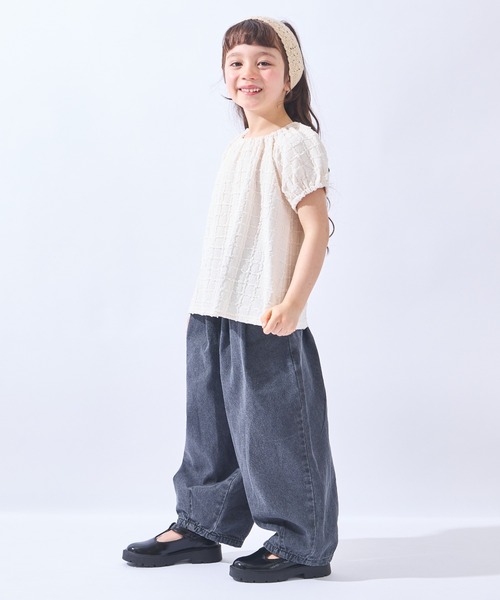 ever closet(エバークローゼット)の「はくだけ今っぽい コクーンデニムパンツ(デニムパンツ・キッズ・ブルー/グレー/ホワイト/サックスブルー・90cm/100cm/110cm/120cm/130cm/140cm/150cm)」の9枚目の写真