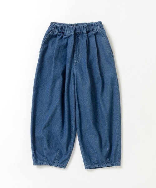 ever closet(エバークローゼット)の「はくだけ今っぽい コクーンデニムパンツ(デニムパンツ・キッズ・ブルー/グレー/ホワイト/サックスブルー・90cm/100cm/110cm/120cm/130cm/140cm/150cm)」の16枚目の写真