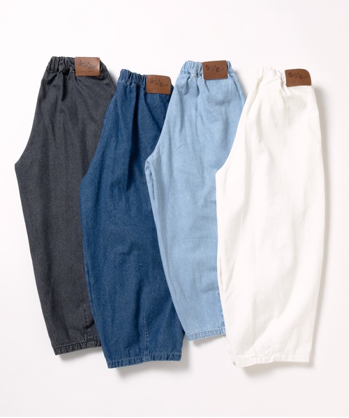 ever closet(エバークローゼット)の「はくだけ今っぽい コクーンデニムパンツ(デニムパンツ・キッズ・ブルー/グレー/ホワイト/サックスブルー・90cm/100cm/110cm/120cm/130cm/140cm/150cm)」の6枚目の写真