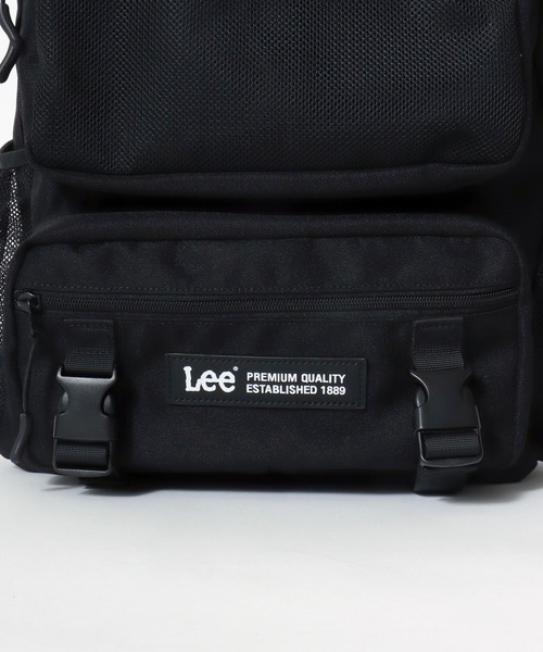 Lee（リー）の「Lee（リー）撥水ポリエステル バックパック ポーチ付き/リュックサック A4 PC収納 メンズ レディース 通学 通勤（バックパック/リュック・メンズ・ブラック・FREE）」の3枚目の写真