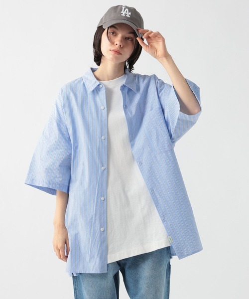 GEORGE'S(ジョージズ)の「マルチストライプシャツ(シャツ/ブラウス・メンズ・ブラック/サックスブルー・MEDIUM/LARGE)」の19枚目の写真