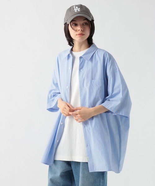 GEORGE'S(ジョージズ)の「マルチストライプシャツ(シャツ/ブラウス・メンズ・ブラック/サックスブルー・MEDIUM/LARGE)」の18枚目の写真