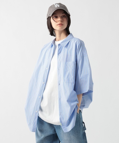 GEORGE'S(ジョージズ)の「マルチストライプシャツ(シャツ/ブラウス・メンズ・ブラック/サックスブルー・MEDIUM/LARGE)」の22枚目の写真
