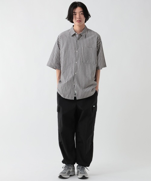 GEORGE'S(ジョージズ)の「マルチストライプシャツ(シャツ/ブラウス・メンズ・ブラック/サックスブルー・MEDIUM/LARGE)」の3枚目の写真