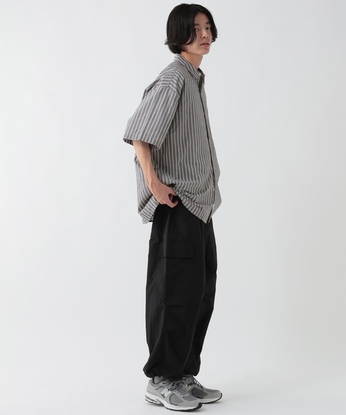 GEORGE'S(ジョージズ)の「マルチストライプシャツ(シャツ/ブラウス・メンズ・ブラック/サックスブルー・MEDIUM/LARGE)」の4枚目の写真