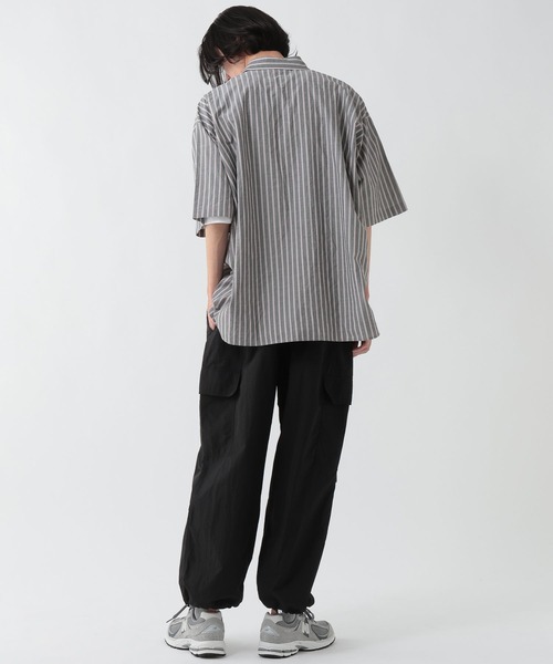 GEORGE'S(ジョージズ)の「マルチストライプシャツ(シャツ/ブラウス・メンズ・ブラック/サックスブルー・MEDIUM/LARGE)」の5枚目の写真