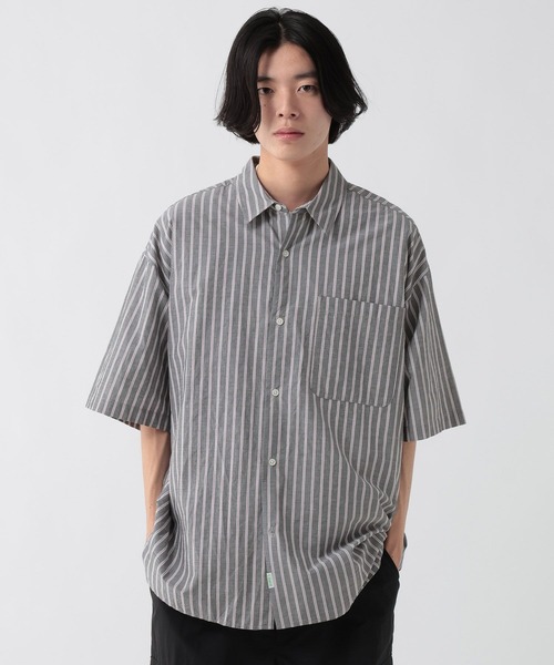 GEORGE'S(ジョージズ)の「マルチストライプシャツ(シャツ/ブラウス・メンズ・ブラック/サックスブルー・MEDIUM/LARGE)」の7枚目の写真