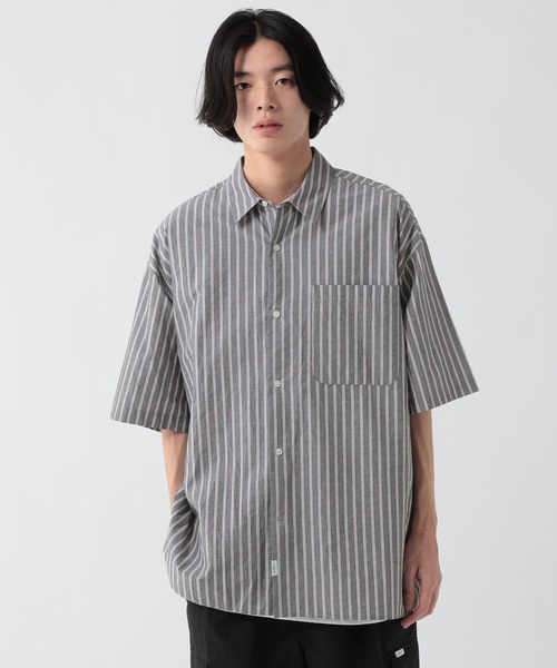 GEORGE'S(ジョージズ)の「マルチストライプシャツ(シャツ/ブラウス・メンズ・ブラック/サックスブルー・MEDIUM/LARGE)」の8枚目の写真