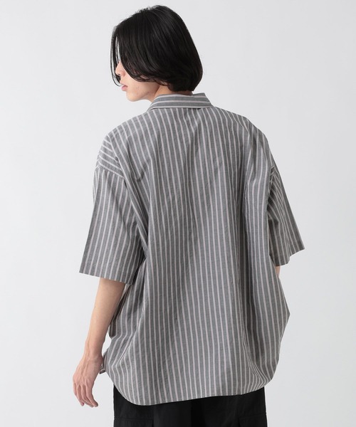 GEORGE'S(ジョージズ)の「マルチストライプシャツ(シャツ/ブラウス・メンズ・ブラック/サックスブルー・MEDIUM/LARGE)」の11枚目の写真
