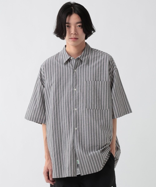 GEORGE'S(ジョージズ)の「マルチストライプシャツ(シャツ/ブラウス・メンズ・ブラック/サックスブルー・MEDIUM/LARGE)」の13枚目の写真