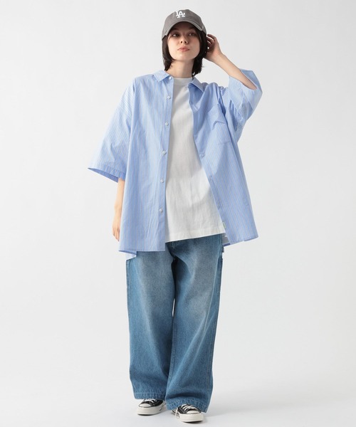 GEORGE'S(ジョージズ)の「マルチストライプシャツ(シャツ/ブラウス・メンズ・ブラック/サックスブルー・MEDIUM/LARGE)」の14枚目の写真