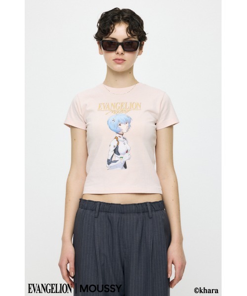 MOUSSY(マウジー)の「EVA REI Tシャツ(Tシャツ/カットソー・レディース・ピンク/ネイビー・1/2)」の3枚目の写真