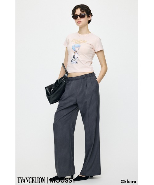 MOUSSY(マウジー)の「EVA REI Tシャツ(Tシャツ/カットソー・レディース・ピンク/ネイビー・1/2)」の4枚目の写真