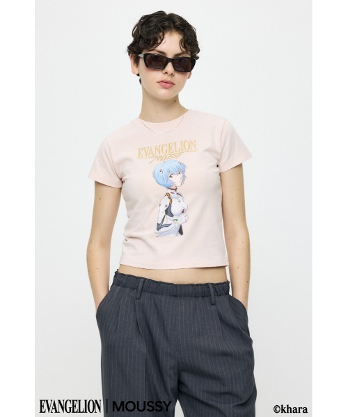 MOUSSY(マウジー)の「EVA REI Tシャツ(Tシャツ/カットソー・レディース・ピンク/ネイビー・1/2)」の6枚目の写真