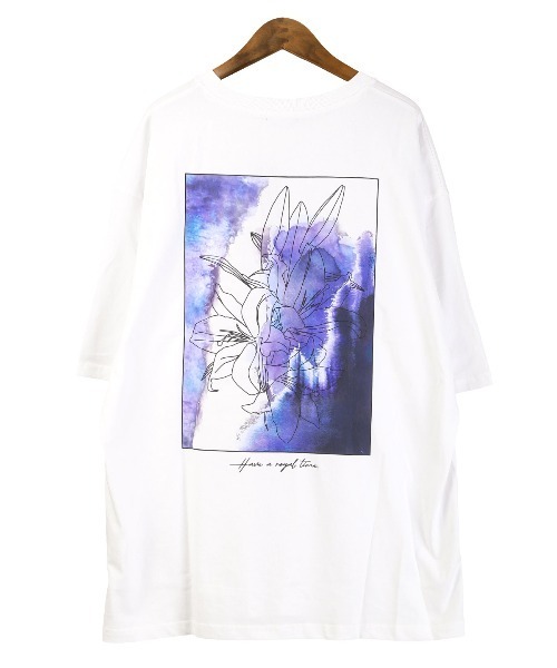 LUXSTYLE(ラグスタイル)の「フラワーバックプリントTシャツ(Tシャツ/カットソー・メンズ・ホワイト系その他/ホワイト/ホワイト系その他2/ブラック系その他/ブラック系その他2/ブラック・M/L)」の13枚目の写真