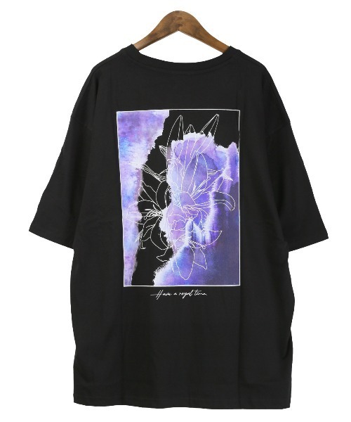 LUXSTYLE(ラグスタイル)の「フラワーバックプリントTシャツ(Tシャツ/カットソー・メンズ・ホワイト系その他/ホワイト/ホワイト系その他2/ブラック系その他/ブラック系その他2/ブラック・M/L)」の15枚目の写真