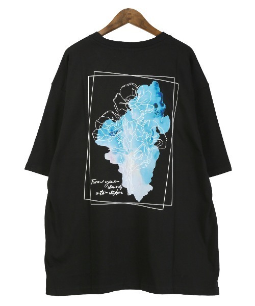 LUXSTYLE(ラグスタイル)の「フラワーバックプリントTシャツ(Tシャツ/カットソー・メンズ・ホワイト系その他/ホワイト/ホワイト系その他2/ブラック系その他/ブラック系その他2/ブラック・M/L)」の19枚目の写真