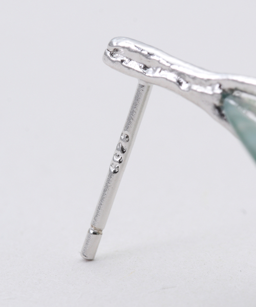 FRAMeWORK（フレームワーク）の「ABOAB/アボアブ ストーンリーフ ピアス（ピアス（両耳用）・レディース・グリーン/ライトグレー・FREE）」の6枚目の写真