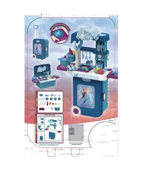 Disney（ディズニー）の「アナトユキノジョオウ　キッチンニヘンシン！　コロコロハコベルスーツケース（おもちゃ・キッズ・マルチ・FREE）」の2枚目の写真