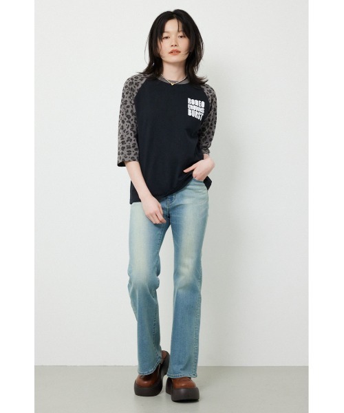 RODEO CROWNS WIDE BOWL(ロデオクラウンズワイドボウル)の「Ink Logo ラグランTシャツ(Tシャツ/カットソー・レディース・ホワイト系その他/カモフラージュ/ブラック系その他/ブルー系その他2・SMALL/MEDIUM)」の8枚目の写真