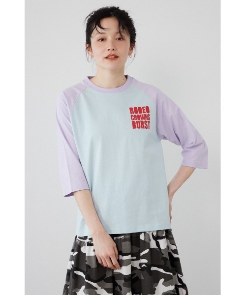 RODEO CROWNS WIDE BOWL(ロデオクラウンズワイドボウル)の「Ink Logo ラグランTシャツ(Tシャツ/カットソー・レディース・ホワイト系その他/カモフラージュ/ブラック系その他/ブルー系その他2・SMALL/MEDIUM)」の10枚目の写真