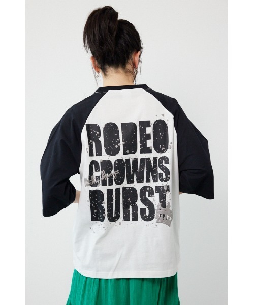 RODEO CROWNS WIDE BOWL(ロデオクラウンズワイドボウル)の「Ink Logo ラグランTシャツ(Tシャツ/カットソー・レディース・ホワイト系その他/カモフラージュ/ブラック系その他/ブルー系その他2・SMALL/MEDIUM)」の17枚目の写真