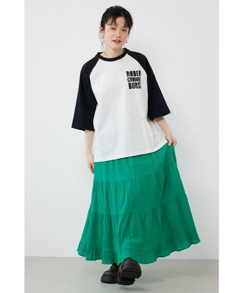 RODEO CROWNS WIDE BOWL(ロデオクラウンズワイドボウル)の「Ink Logo ラグランTシャツ(Tシャツ/カットソー・レディース・ホワイト系その他/カモフラージュ/ブラック系その他/ブルー系その他2・SMALL/MEDIUM)」の18枚目の写真