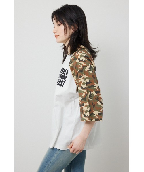 RODEO CROWNS WIDE BOWL(ロデオクラウンズワイドボウル)の「Ink Logo ラグランTシャツ(Tシャツ/カットソー・レディース・ホワイト系その他/カモフラージュ/ブラック系その他/ブルー系その他2・SMALL/MEDIUM)」の20枚目の写真