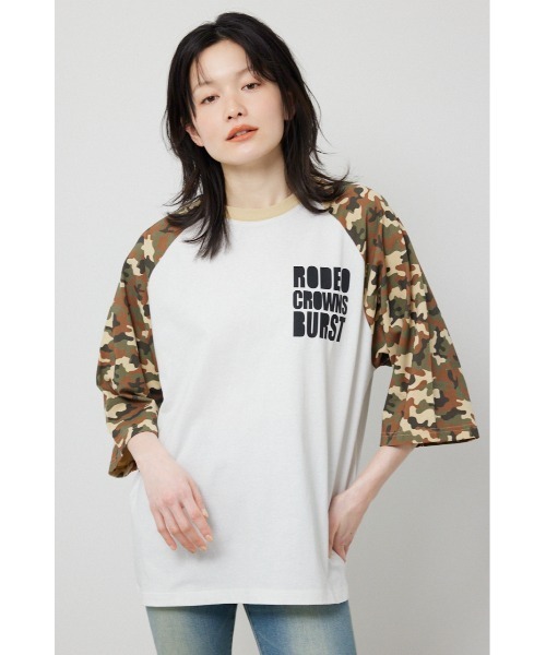 RODEO CROWNS WIDE BOWL(ロデオクラウンズワイドボウル)の「Ink Logo ラグランTシャツ(Tシャツ/カットソー・レディース・ホワイト系その他/カモフラージュ/ブラック系その他/ブルー系その他2・SMALL/MEDIUM)」の21枚目の写真