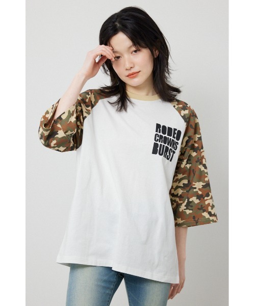 RODEO CROWNS WIDE BOWL(ロデオクラウンズワイドボウル)の「Ink Logo ラグランTシャツ(Tシャツ/カットソー・レディース・ホワイト系その他/カモフラージュ/ブラック系その他/ブルー系その他2・SMALL/MEDIUM)」の22枚目の写真