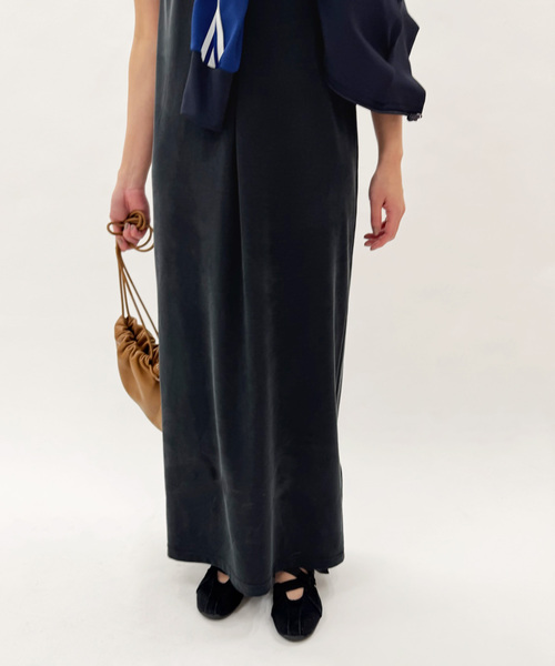 EDIT. FOR LULU（エディットフォールル）の「フィブリルバックサテン ワンピース（ワンピース・レディース・ブラック/ブラウン・FREE）」の3枚目の写真