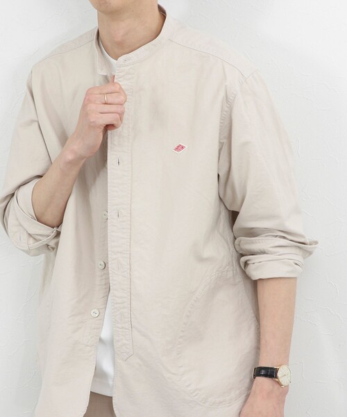 DANTON（ダントン）の「【DANTON】オックスフォード バンドカラーシャツ 長袖 26SS（DT-B0280SOX）（シャツ/ブラウス・メンズ・キナリ/ブルー/ホワイト・38/40/42/44）」の18枚目の写真