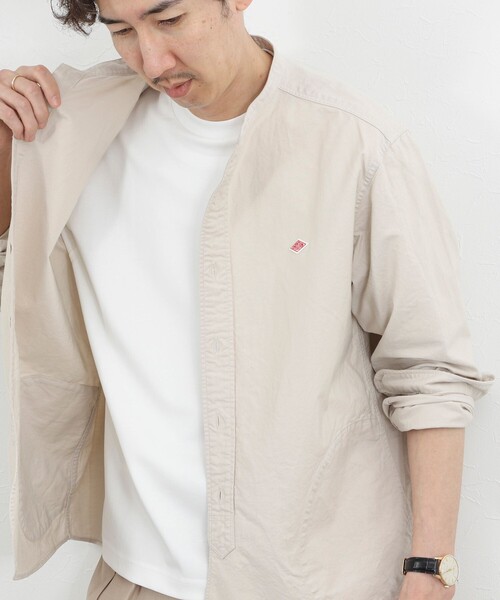 DANTON（ダントン）の「【DANTON】オックスフォード バンドカラーシャツ 長袖 26SS（DT-B0280SOX）（シャツ/ブラウス・メンズ・キナリ/ブルー/ホワイト・38/40/42/44）」の19枚目の写真