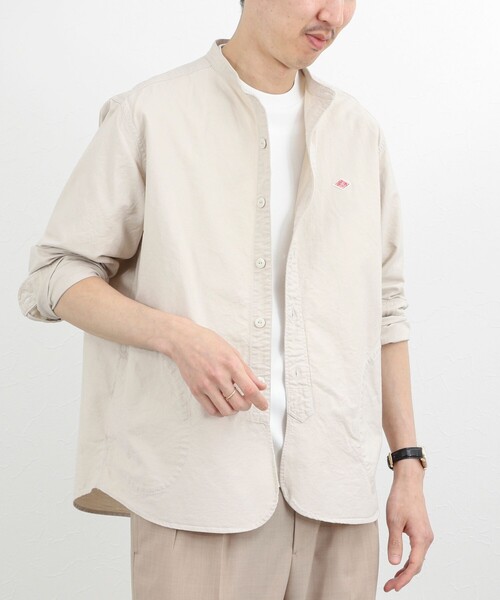 DANTON（ダントン）の「【DANTON】オックスフォード バンドカラーシャツ 長袖 26SS（DT-B0280SOX）（シャツ/ブラウス・メンズ・キナリ/ブルー/ホワイト・38/40/42/44）」の20枚目の写真