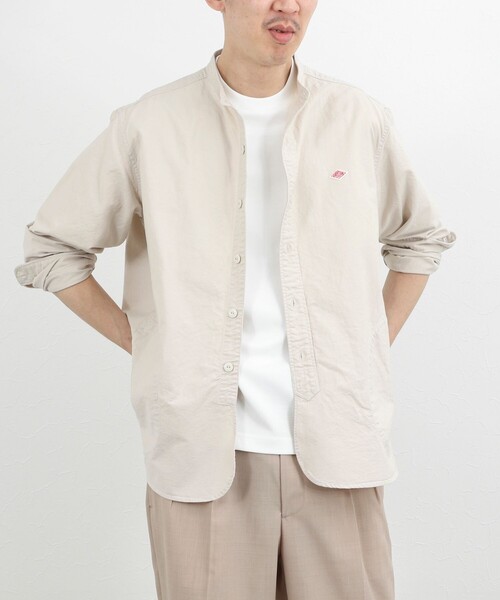 DANTON（ダントン）の「【DANTON】オックスフォード バンドカラーシャツ 長袖 26SS（DT-B0280SOX）（シャツ/ブラウス・メンズ・キナリ/ブルー/ホワイト・38/40/42/44）」の21枚目の写真