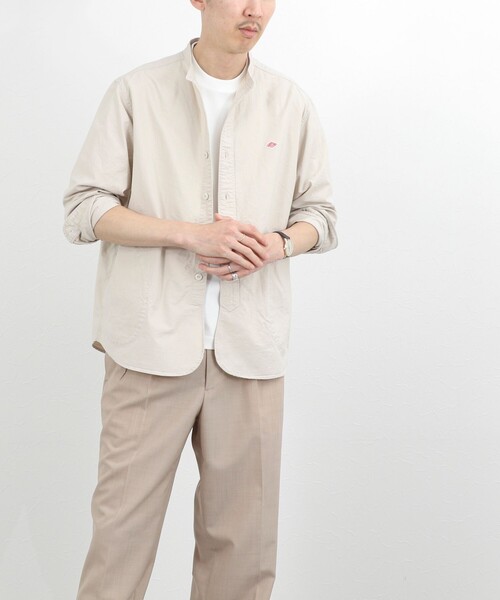 DANTON（ダントン）の「【DANTON】オックスフォード バンドカラーシャツ 長袖 26SS（DT-B0280SOX）（シャツ/ブラウス・メンズ・キナリ/ブルー/ホワイト・38/40/42/44）」の22枚目の写真