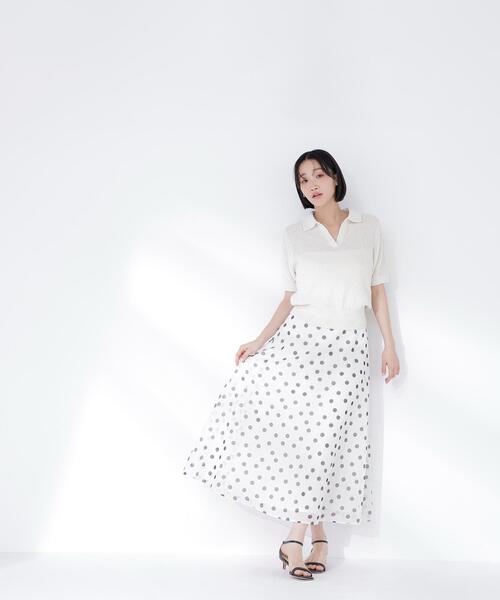NATURAL BEAUTY BASIC(ナチュラルビューティーベーシック)の「◇メッシュドットフレアスカート(スカート・レディース・ホワイト系その他/ブラック系その他・MEDIUM/P/S)」の14枚目の写真