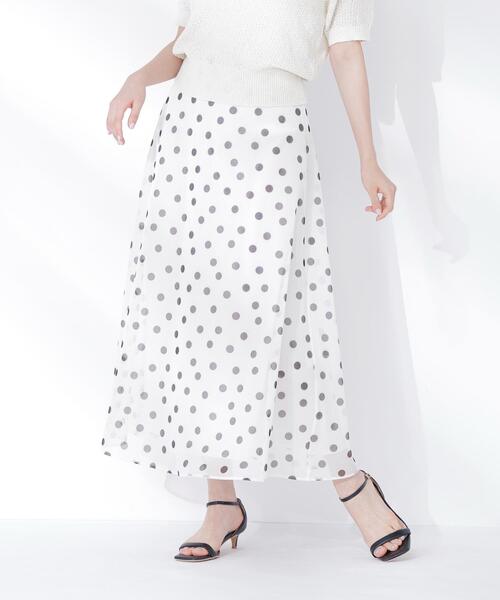 NATURAL BEAUTY BASIC(ナチュラルビューティーベーシック)の「◇メッシュドットフレアスカート(スカート・レディース・ホワイト系その他/ブラック系その他・MEDIUM/P/S)」の15枚目の写真