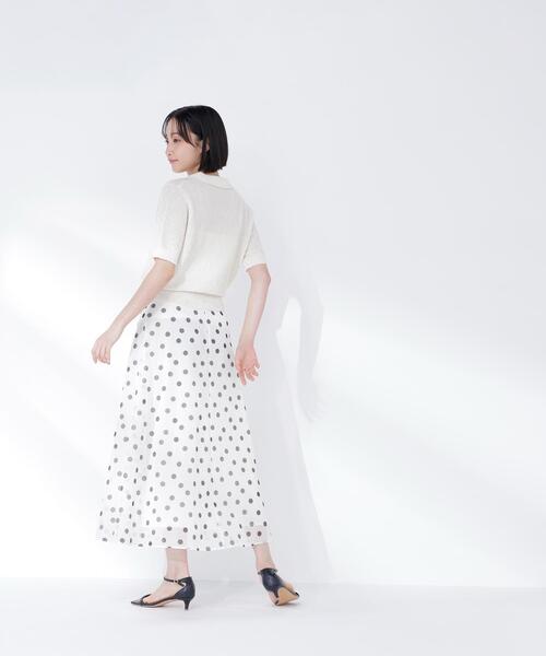 NATURAL BEAUTY BASIC(ナチュラルビューティーベーシック)の「◇メッシュドットフレアスカート(スカート・レディース・ホワイト系その他/ブラック系その他・MEDIUM/P/S)」の16枚目の写真