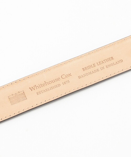 WHITE HOUSE COX(ホワイトハウスコックス)の「Whitehouse Cox / 30ミリ ブライドルレザーベルト(ベルト・メンズ・ダークブラウン/ブラック・95cm/90cm/80cm/85cm)」の4枚目の写真