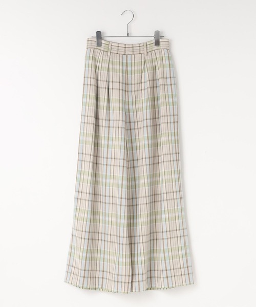 LOWRYS FARM（ローリーズファーム）の「ソフリネンワイドパンツ 621564（スラックス・レディース・ベージュ系その他/ブルー系その他/アイボリー/ブラック/ブラウン系その他/カーキ・MEDIUM/LARGE）」の6枚目の写真