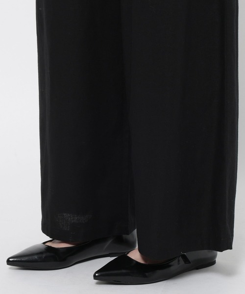 LOWRYS FARM（ローリーズファーム）の「ソフリネンワイドパンツ 621564（スラックス・レディース・ベージュ系その他/ブルー系その他/アイボリー/ブラック/ブラウン系その他/カーキ・MEDIUM/LARGE）」の18枚目の写真