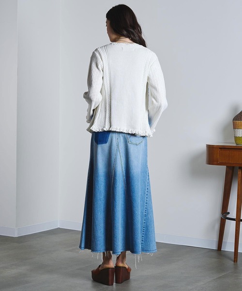 ROSE BUD（ローズバッド）の「(mag.by c)FLOWER EMBROIDERY KNIT CARDIGAN（カーディガン/ボレロ・レディース・ホワイト/ブラック・ONE SIZE）」の7枚目の写真