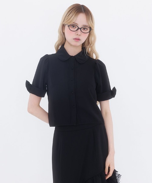 FickleBebe(フィクルベベ)の「パイピングブラウス(シャツ/ブラウス・レディース・ブラック/ホワイト・1/0)」の7枚目の写真